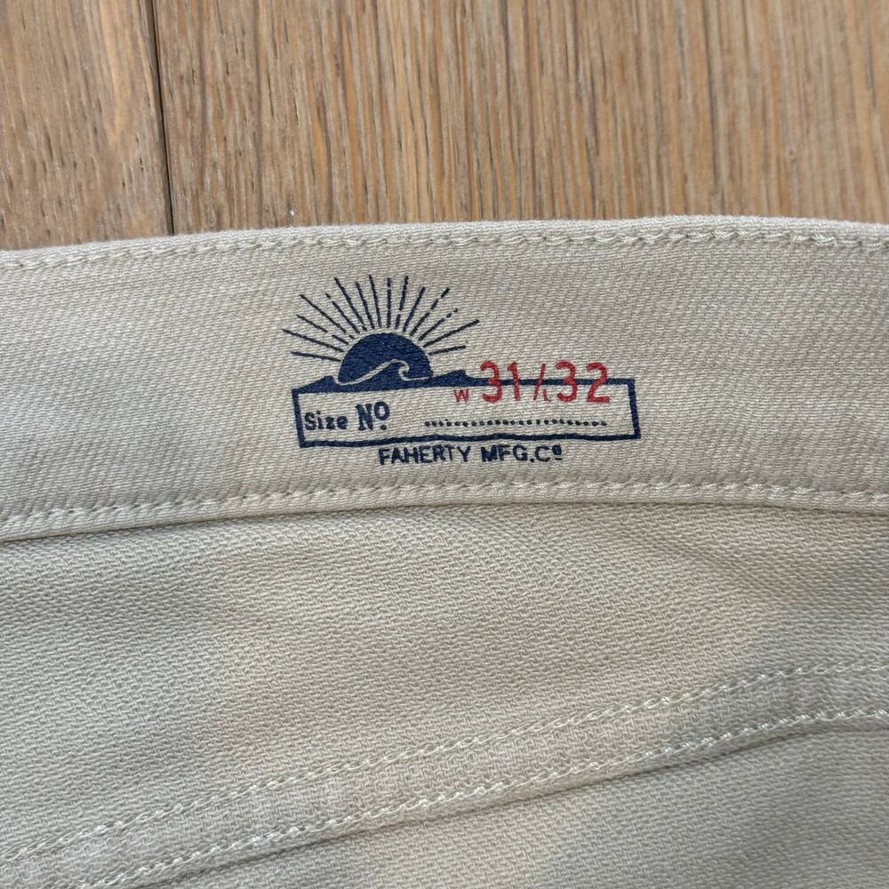 Faherty Terry Stretch Five Pocket Canvas Pants. Casual, Preppy, Comfort Jeans - Picture 7 of 9